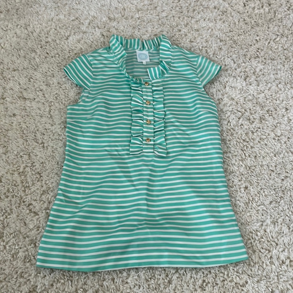 Green and white shirt from Devon Baer size medium